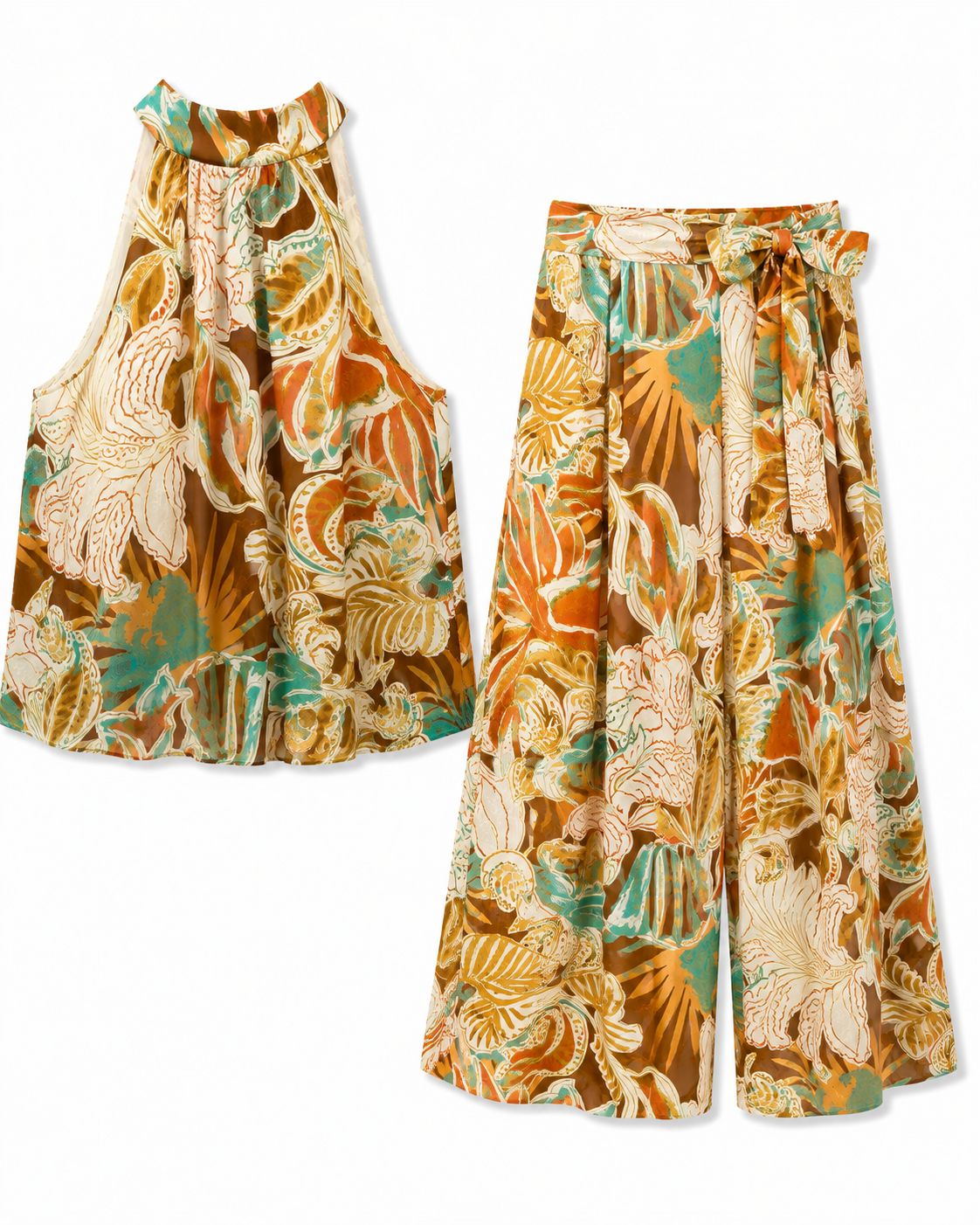 Golden Tropics Halter Set