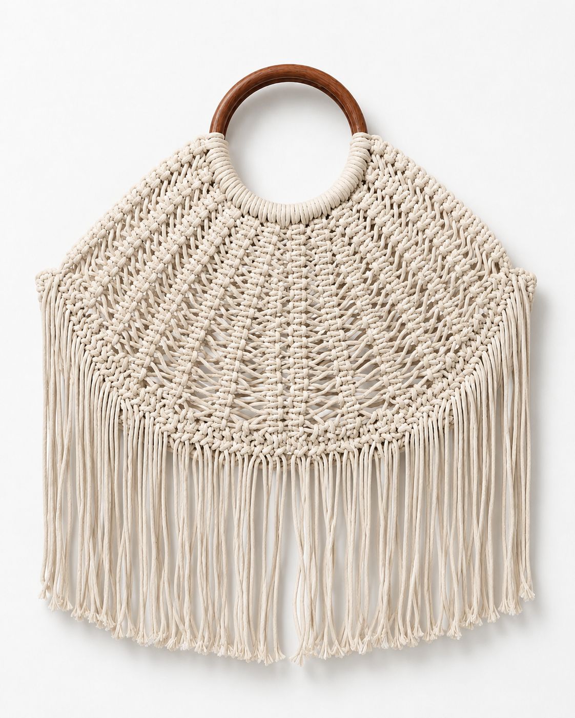 Ivory Boho Fringe Bag