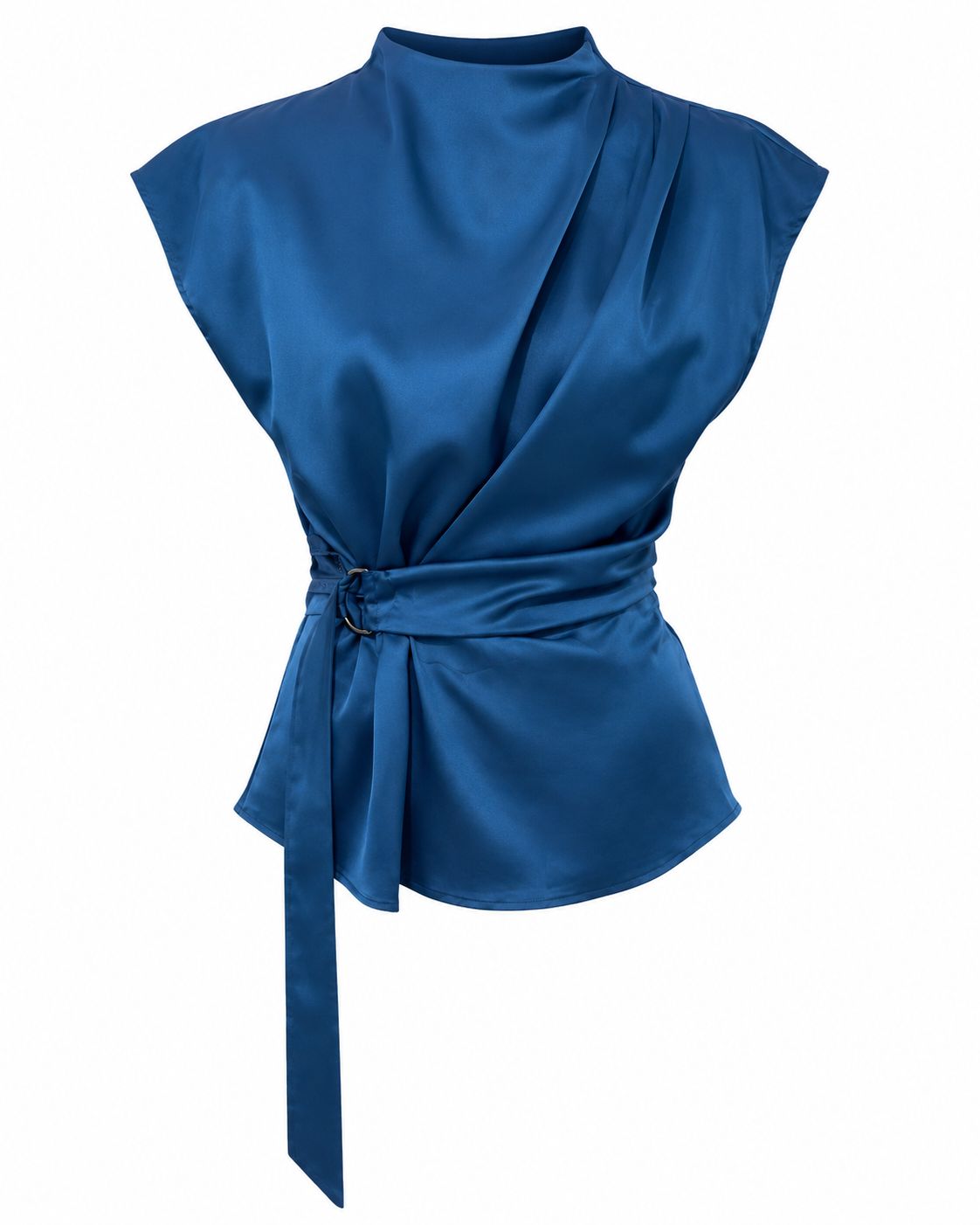 Teal Drape Ring Top